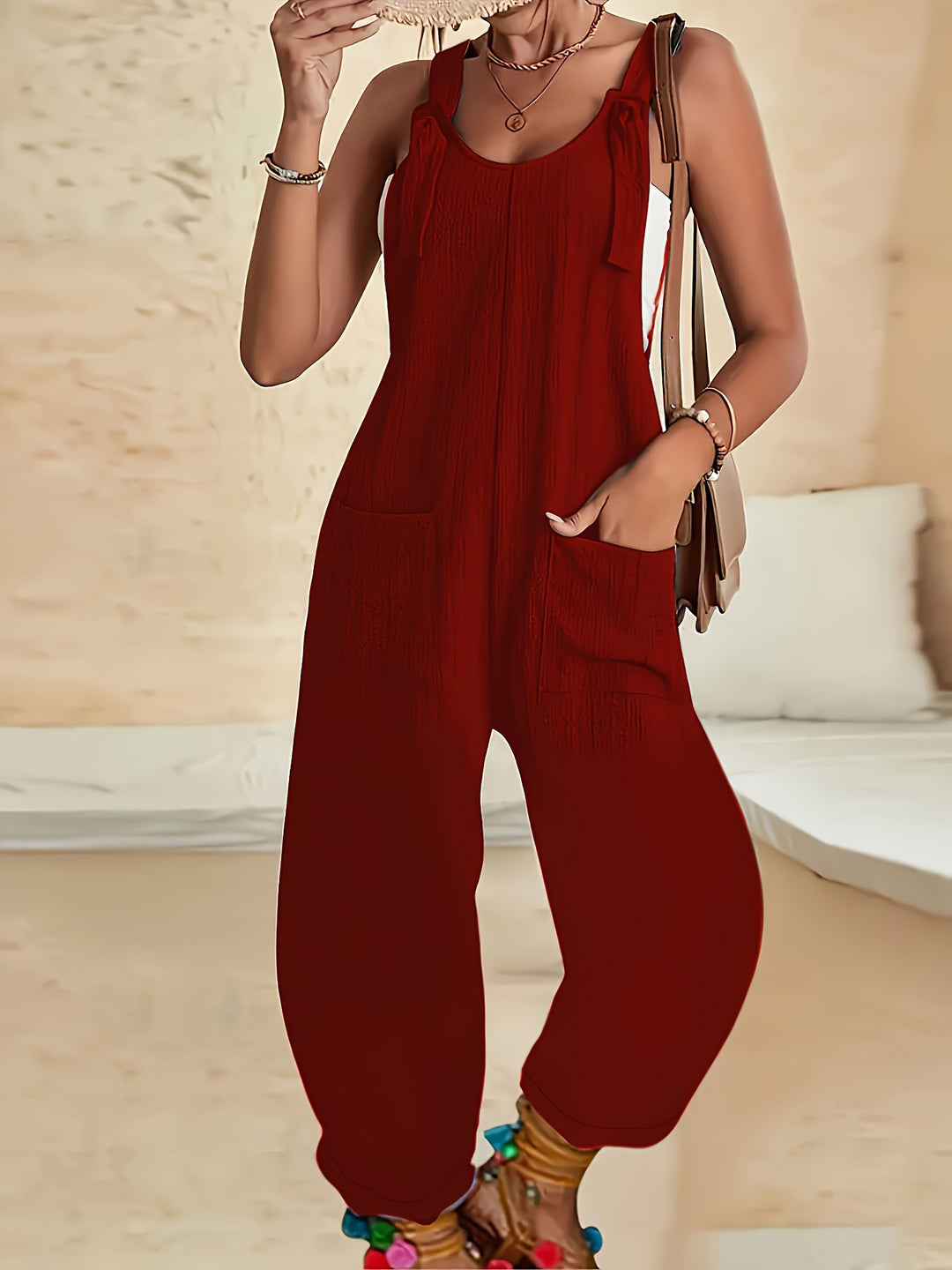 Women’s Casual Fashion Camisole Long Pants Jumpsuit Overalls