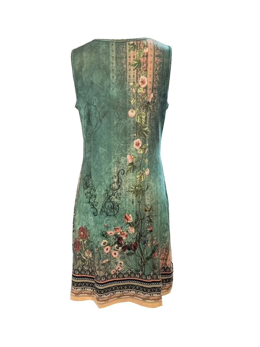 Women's Elegant Floral Print Maxi Dress