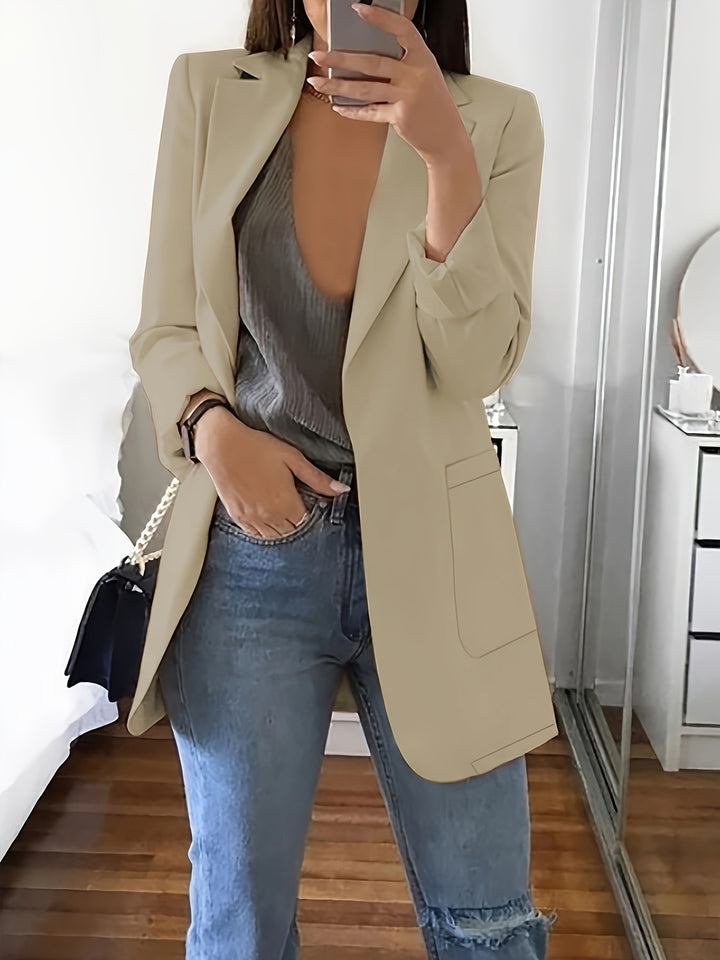 Women's Elegant Blazer - Structured H-Silhouette Jacket