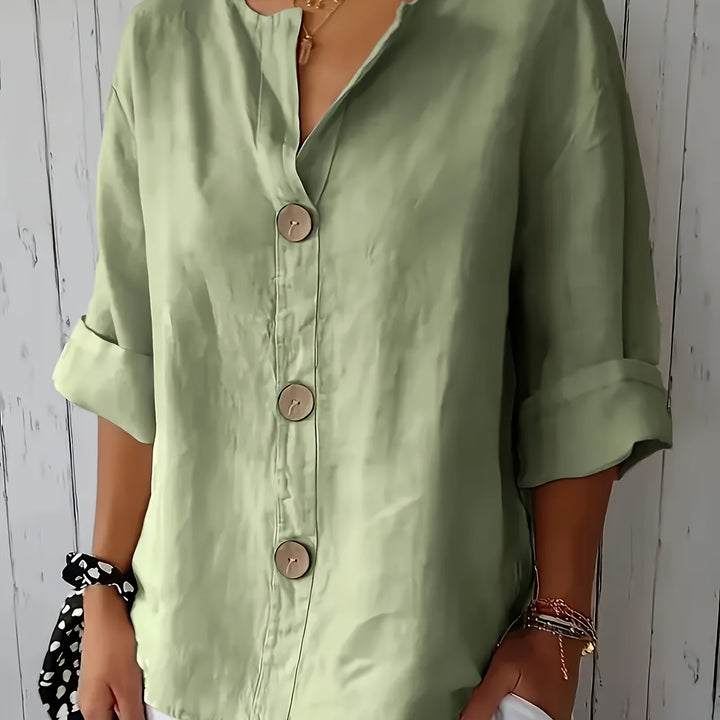 Ana | Casual Shirt with Decorative Button
