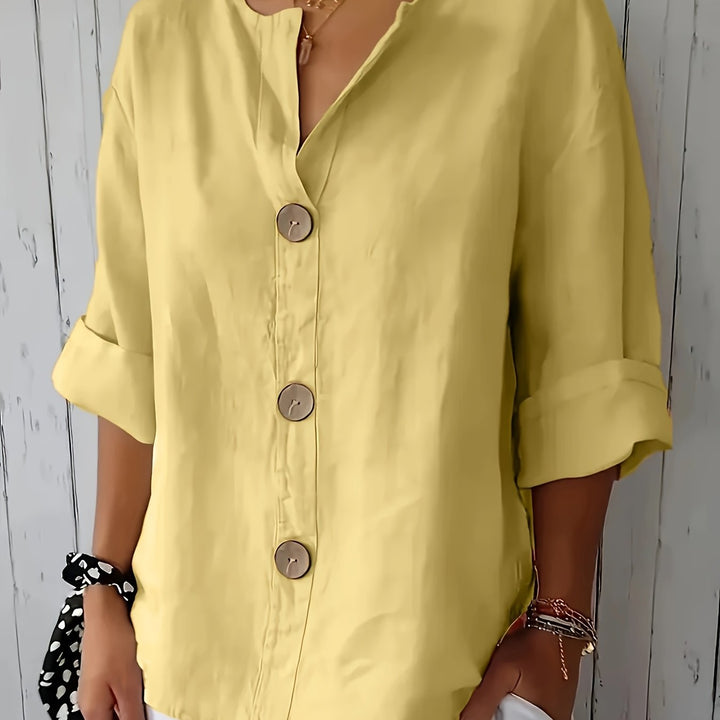 Ana | Casual Shirt with Decorative Button