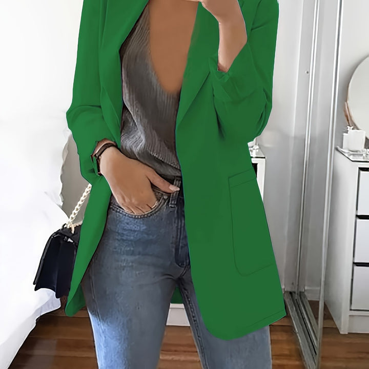 Women's Elegant Blazer - Structured H-Silhouette Jacket