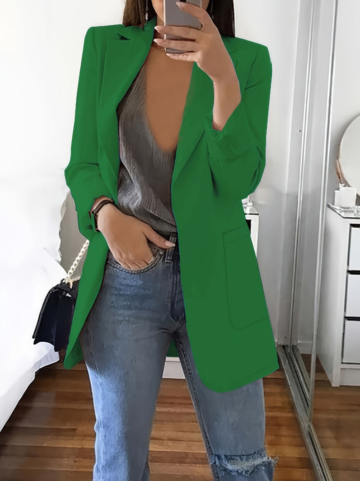 Women's Elegant Blazer - Structured H-Silhouette Jacket