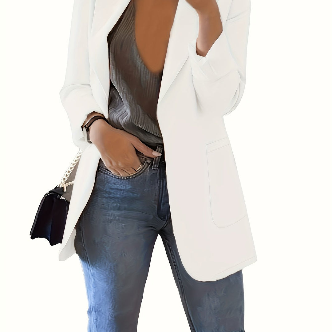 Women's Elegant Blazer - Structured H-Silhouette Jacket