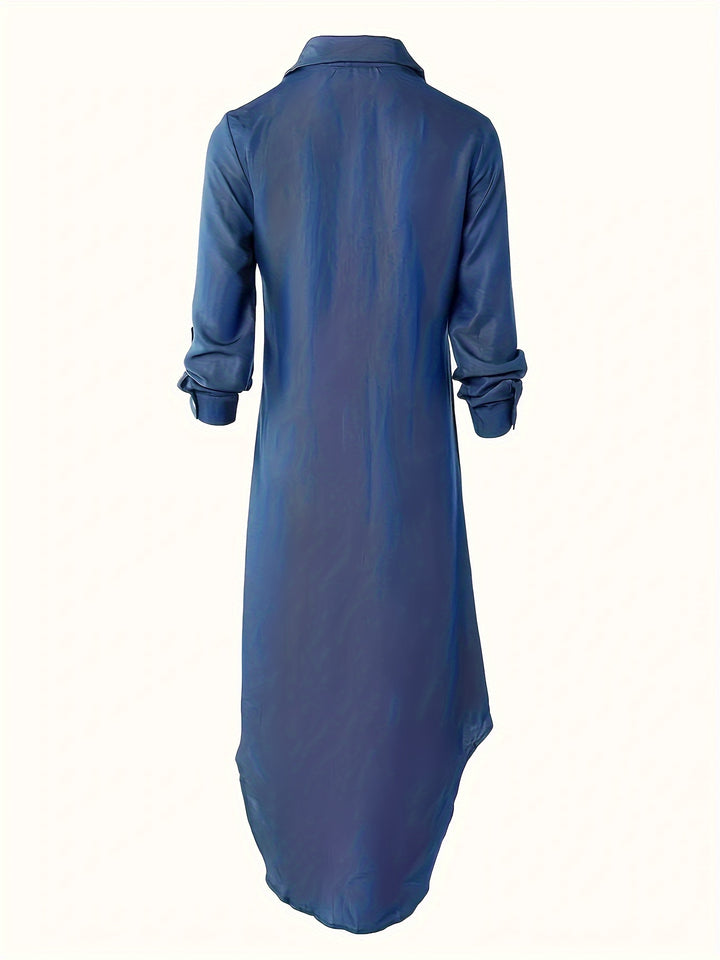 Women's Loose Split Hem Shirt Dress