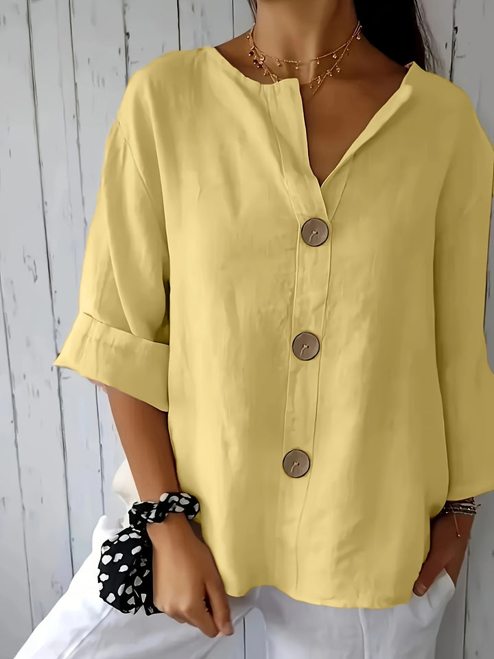 Ana | Casual Shirt with Decorative Button