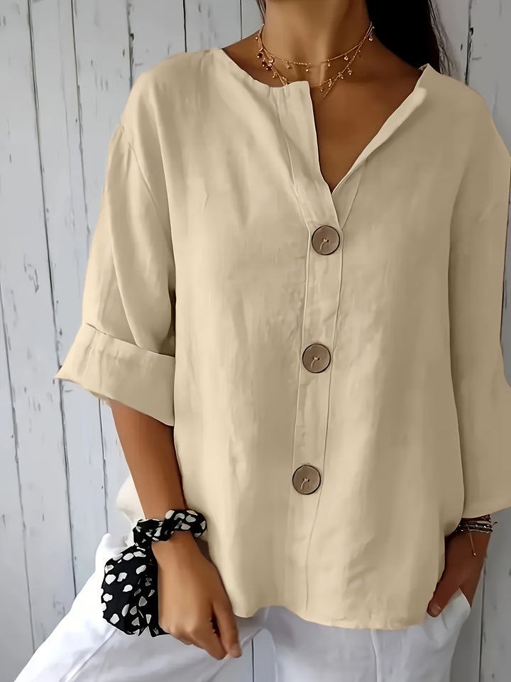 Ana | Casual Shirt with Decorative Button