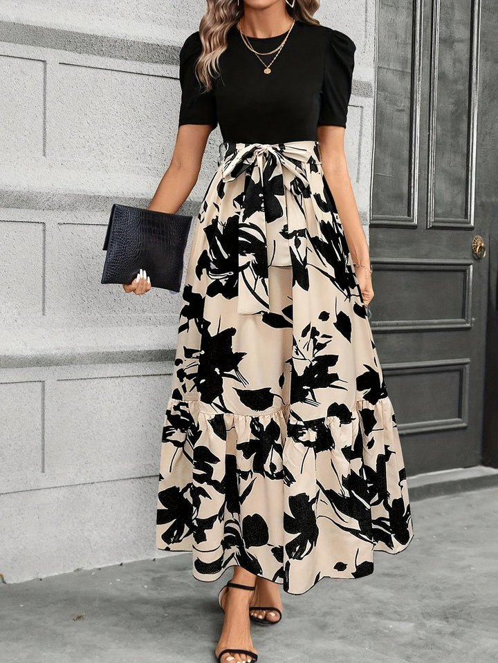 Elegant Printed Directional Dress