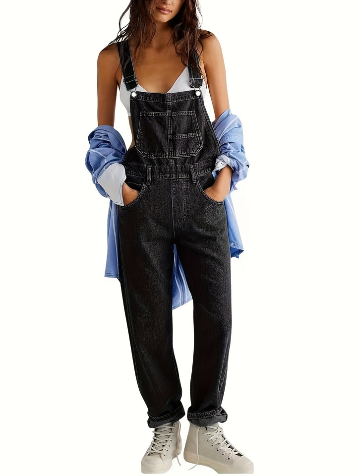 Women'S Fashion Non-Stretch Denim Overalls