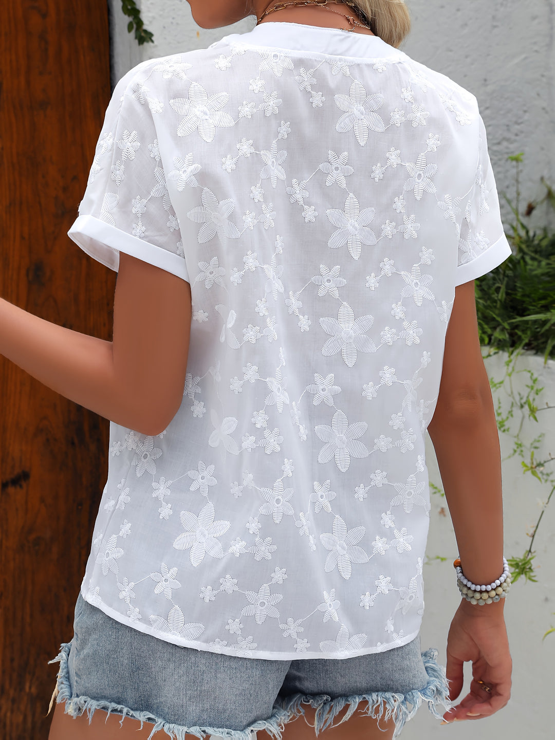 Chloe | Floral V-Neck Sleeve Shirt