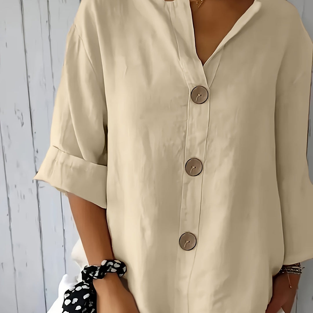 Ana | Casual Shirt with Decorative Button