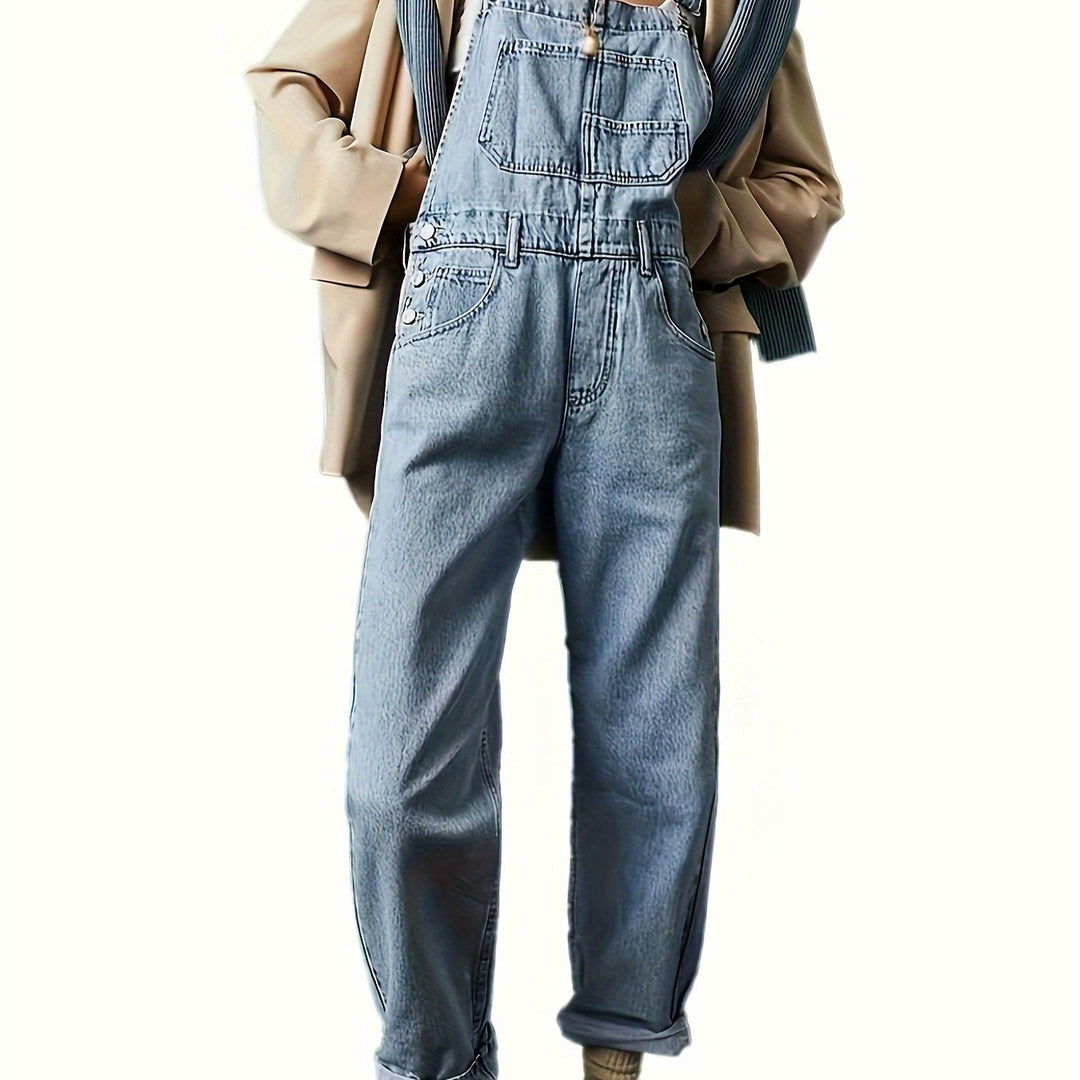 Women'S Fashion Non-Stretch Denim Overalls