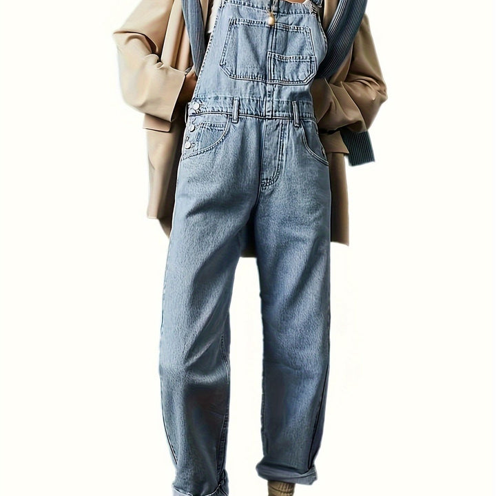 Women'S Fashion Non-Stretch Denim Overalls