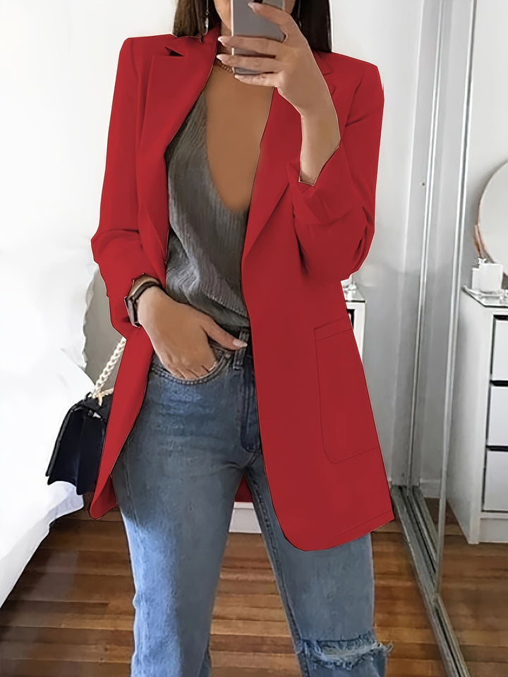 Women's Elegant Blazer - Structured H-Silhouette Jacket