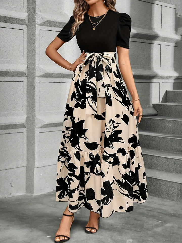 Elegant Printed Directional Dress