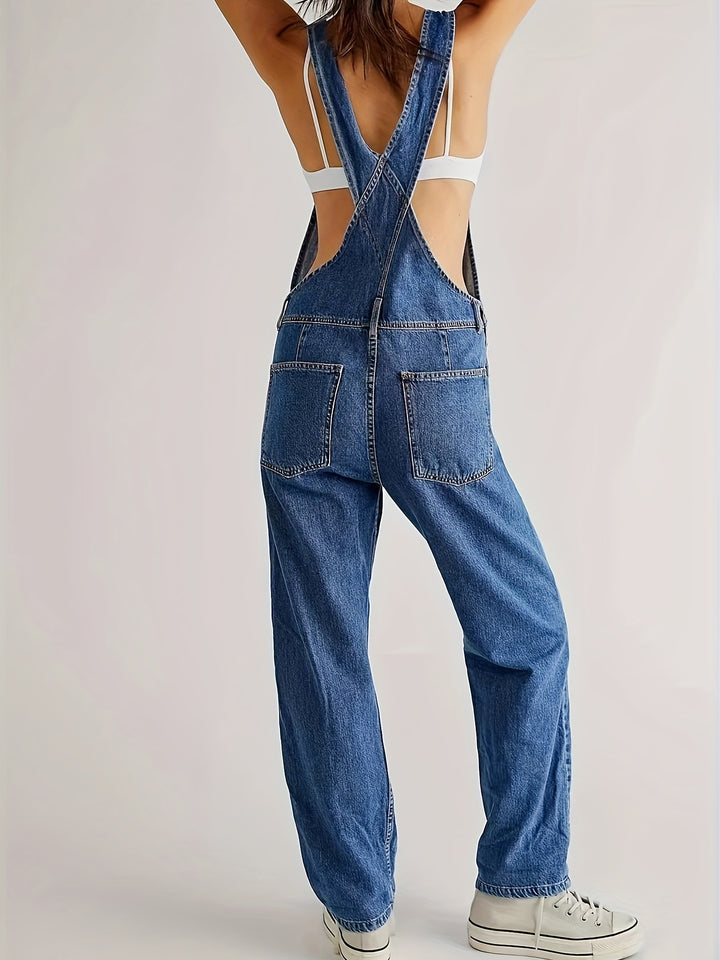 Women'S Fashion Non-Stretch Denim Overalls