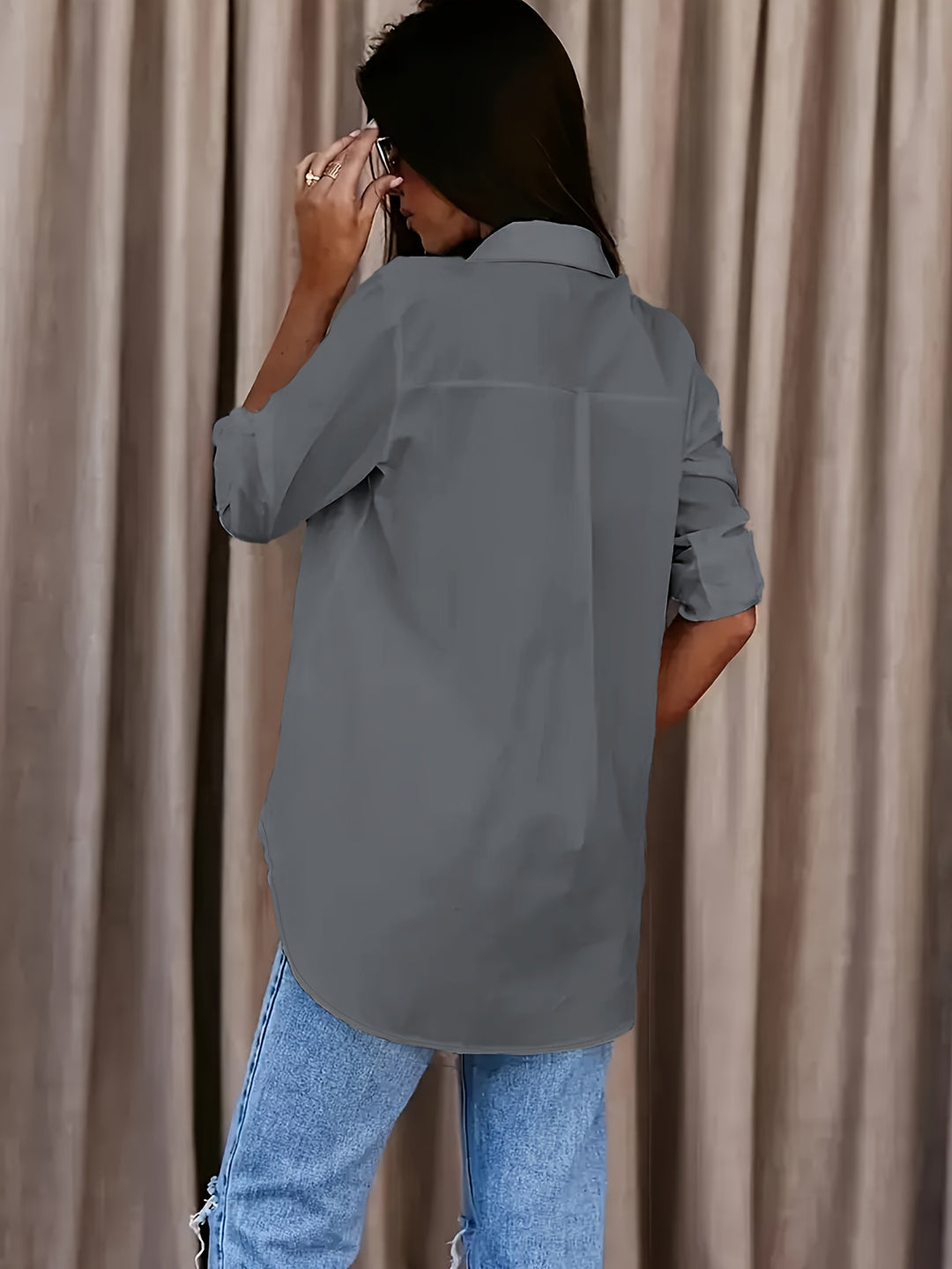 Queena | Button Front Collar Shirt