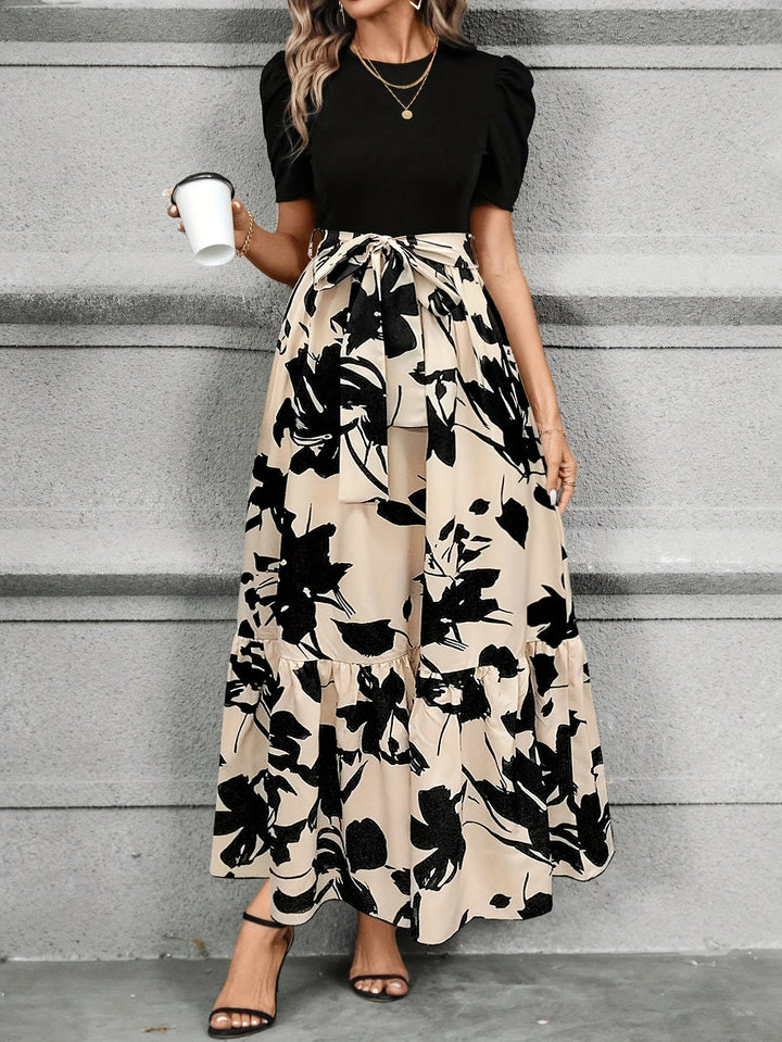 Elegant Printed Directional Dress