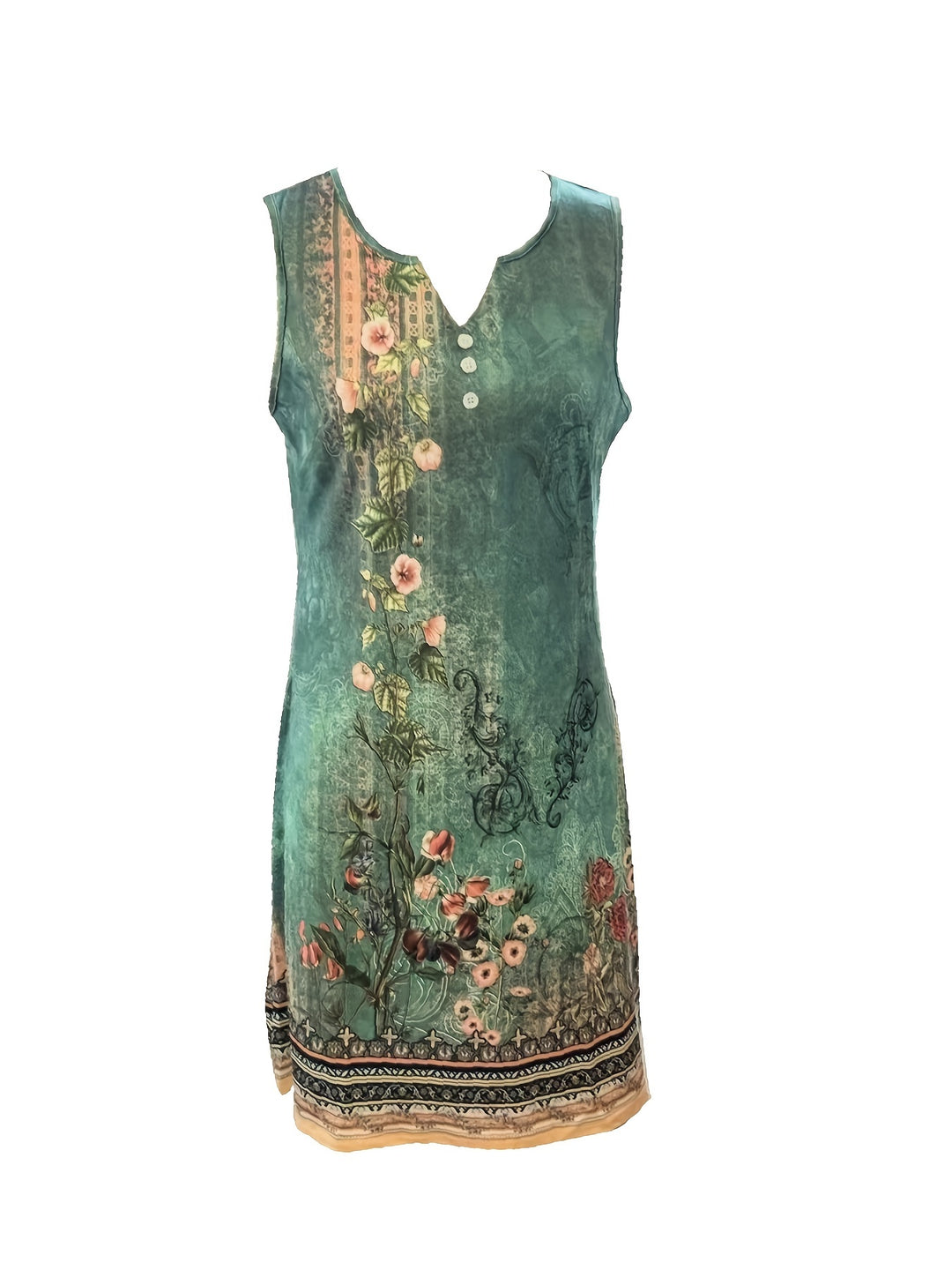 Women's Elegant Floral Print Maxi Dress