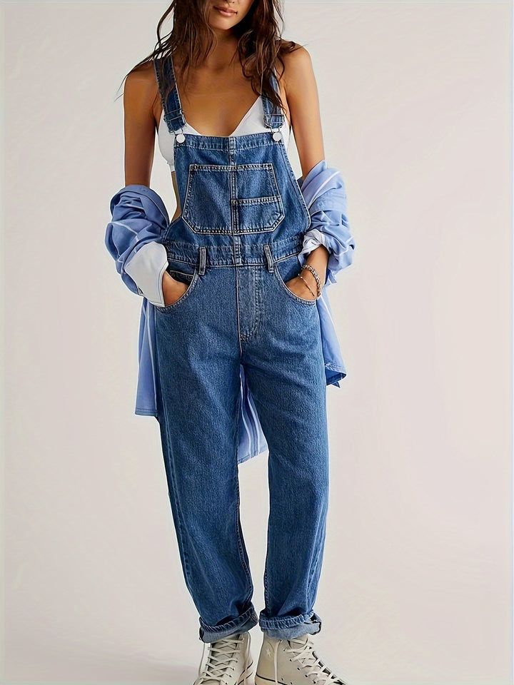 Women'S Fashion Non-Stretch Denim Overalls