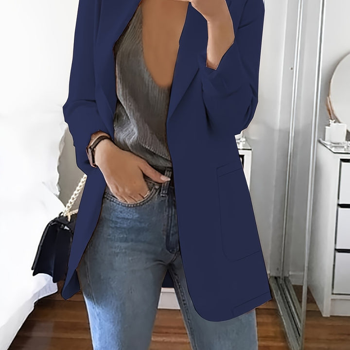 Women's Elegant Blazer - Structured H-Silhouette Jacket