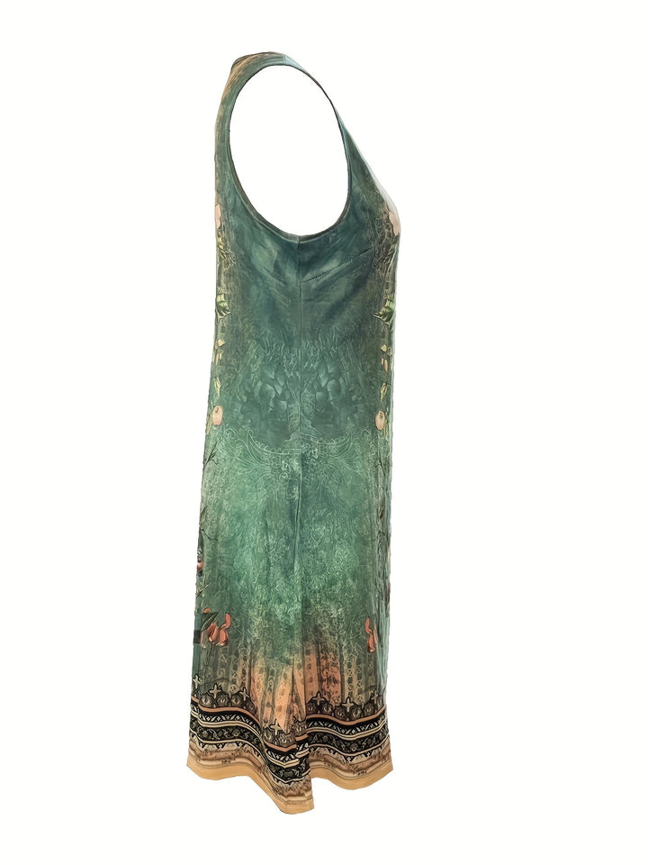 Women's Elegant Floral Print Maxi Dress