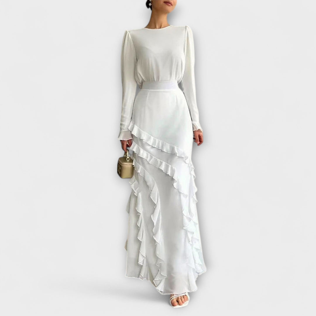 Fallon - Chic Slim Fit Prom Dress with 3D Ruffles for Special Occasions