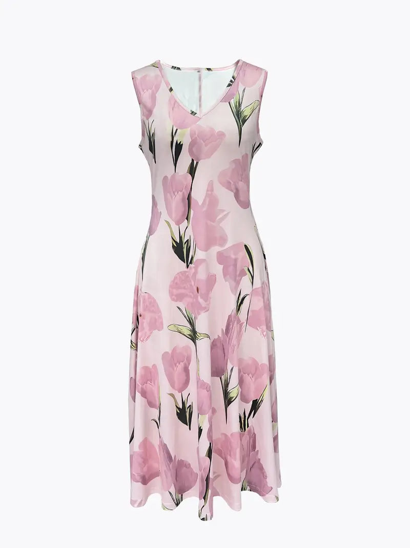 Isabel | Elegant Maxi Dress Set with Floral Print and Matching Jacket