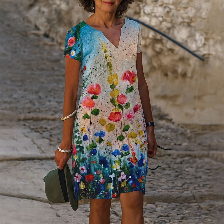 Comfortable V-neck dress for women