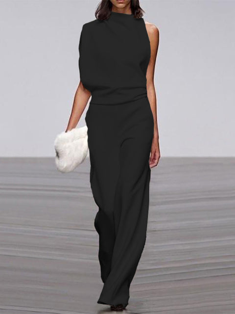 Nore - Sleeveless Jumpsuit with Open Back
