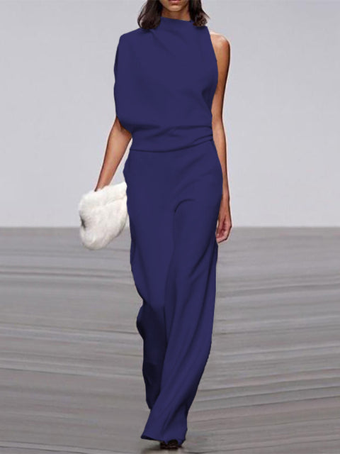 Nore - Sleeveless Jumpsuit with Open Back