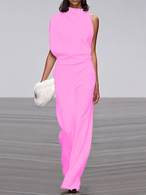 Nore - Sleeveless Jumpsuit with Open Back