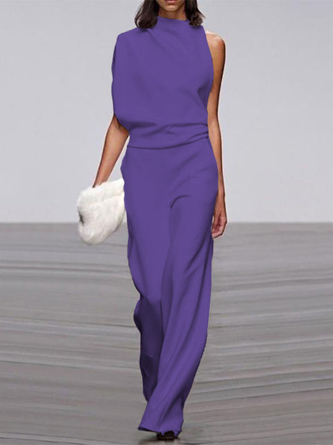 Nore - Sleeveless Jumpsuit with Open Back