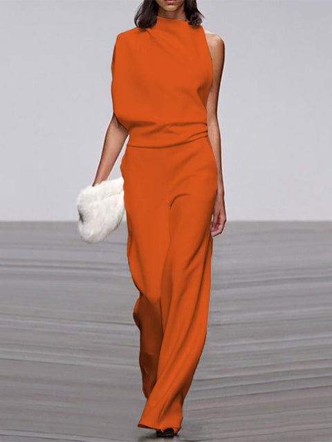Nore - Sleeveless Jumpsuit with Open Back