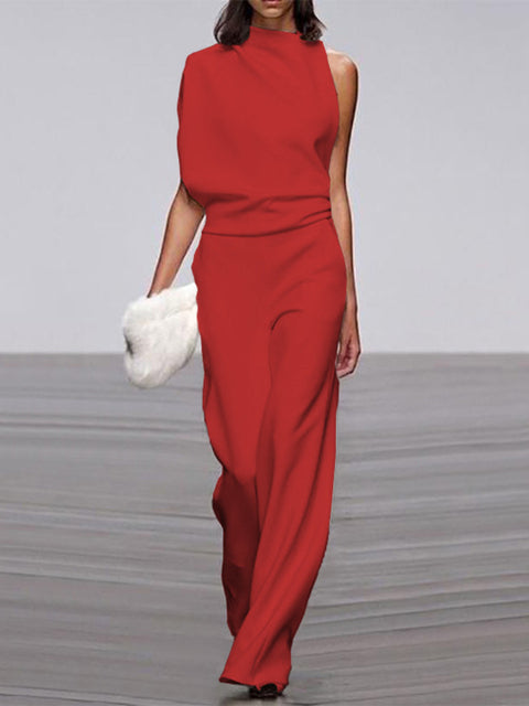 Nore - Sleeveless Jumpsuit with Open Back
