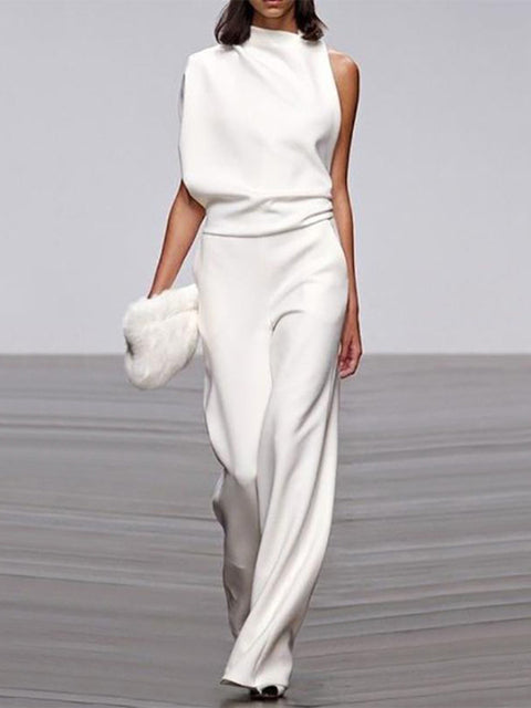 Nore - Sleeveless Jumpsuit with Open Back
