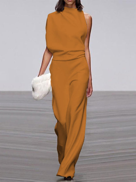 Nore - Sleeveless Jumpsuit with Open Back
