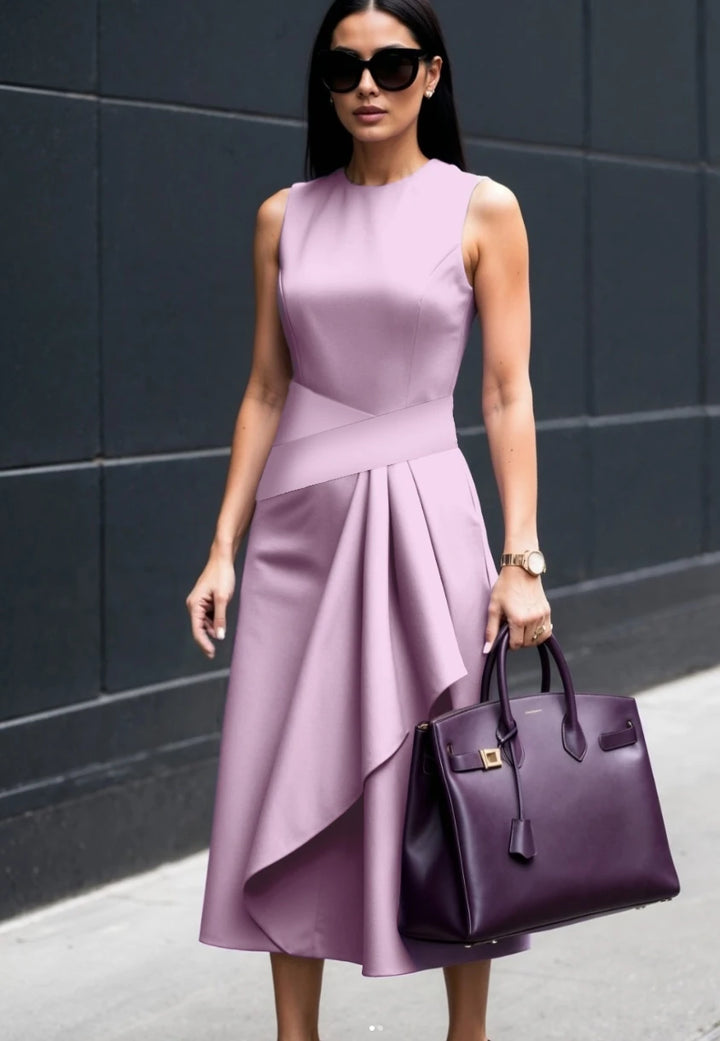 Classy Scoop Neck Split Bodycon Party Dress