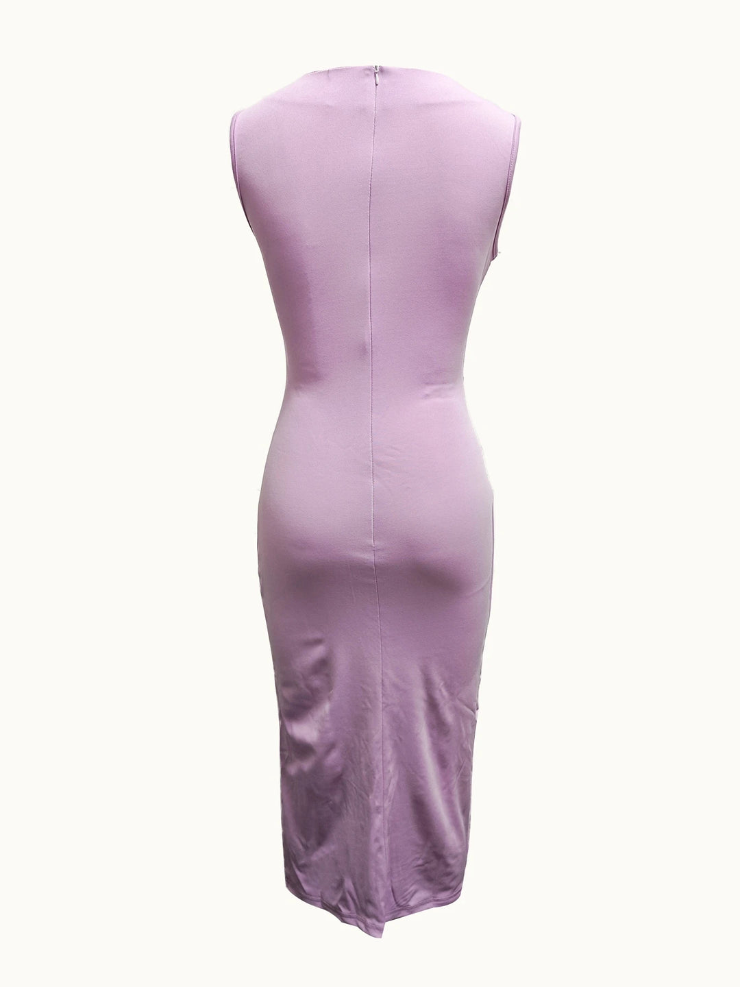 Classy Scoop Neck Split Bodycon Party Dress