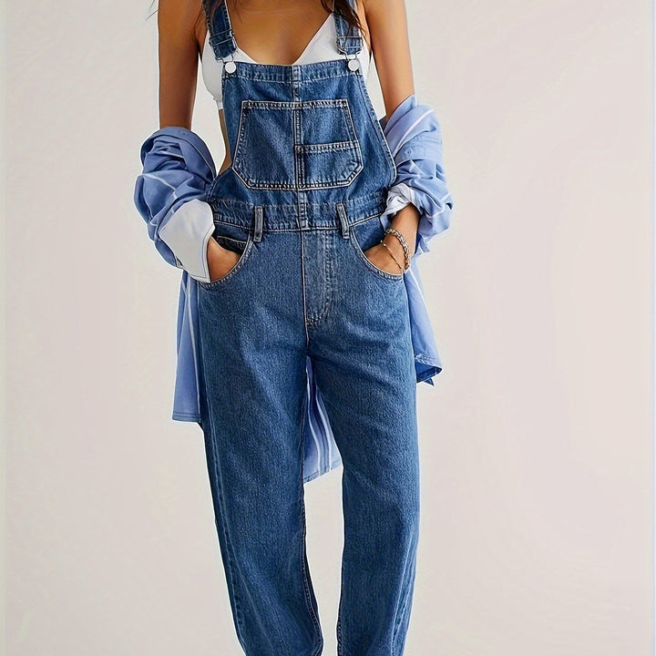 Women'S Fashion Non-Stretch Denim Overalls