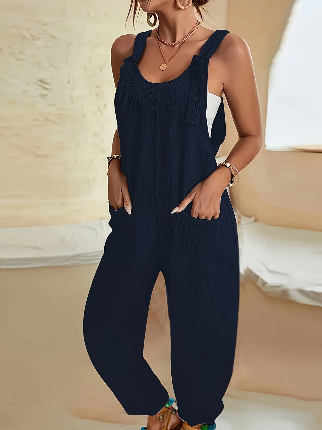 Women’s Casual Fashion Camisole Long Pants Jumpsuit Overalls