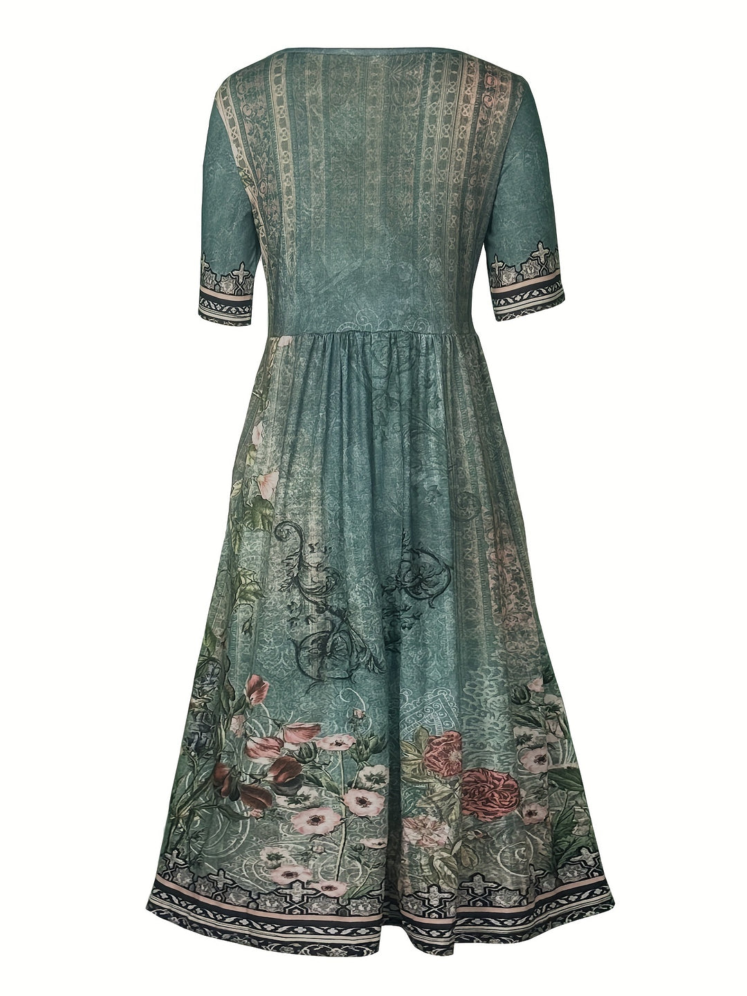 Women's Plus Colorblock Floral Print