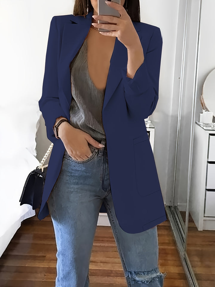 Women's Elegant Blazer - Structured H-Silhouette Jacket