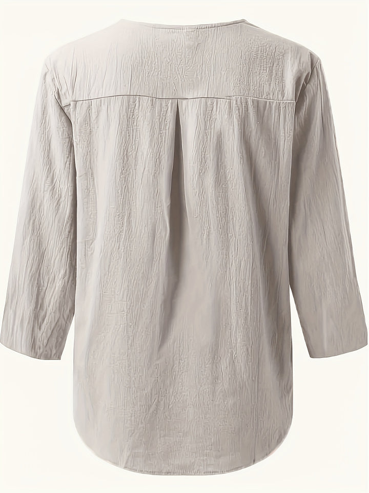 Danny | Oversized V-Neck Loose Blouse