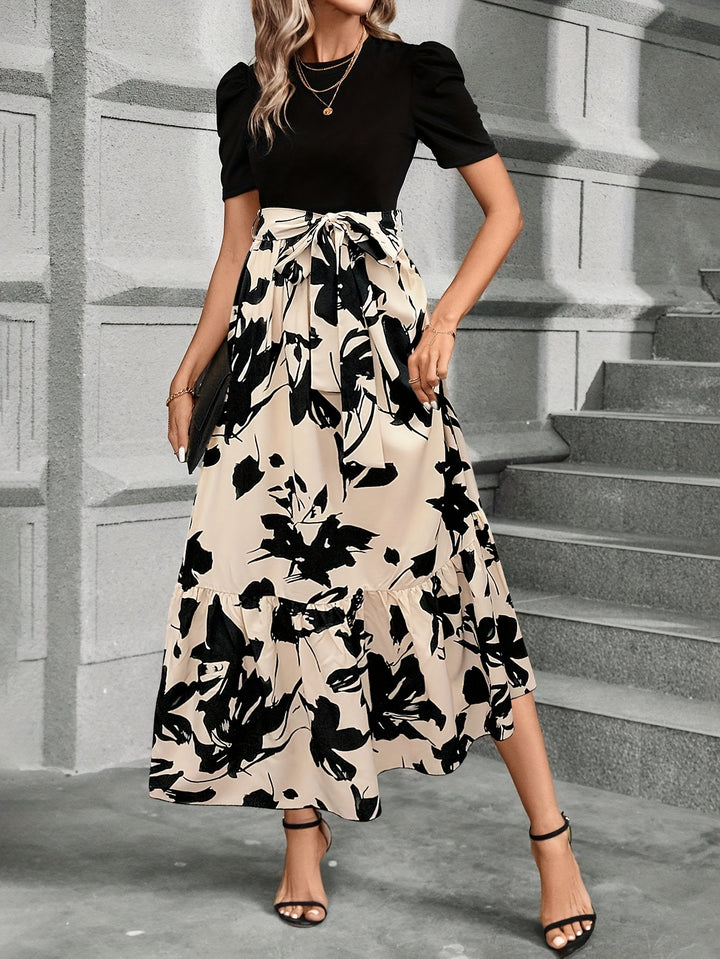 Elegant Printed Directional Dress
