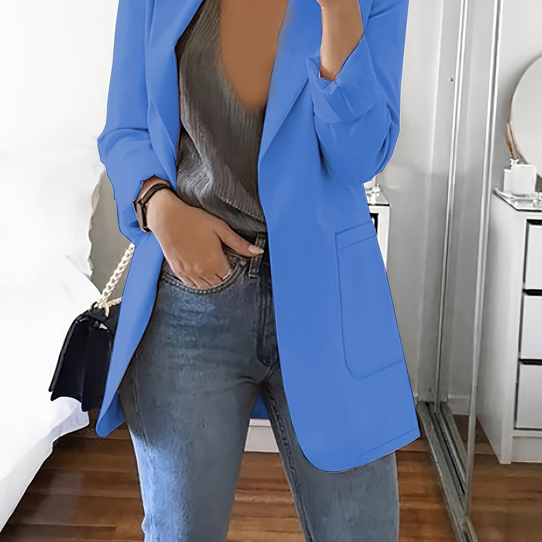 Women's Elegant Blazer - Structured H-Silhouette Jacket