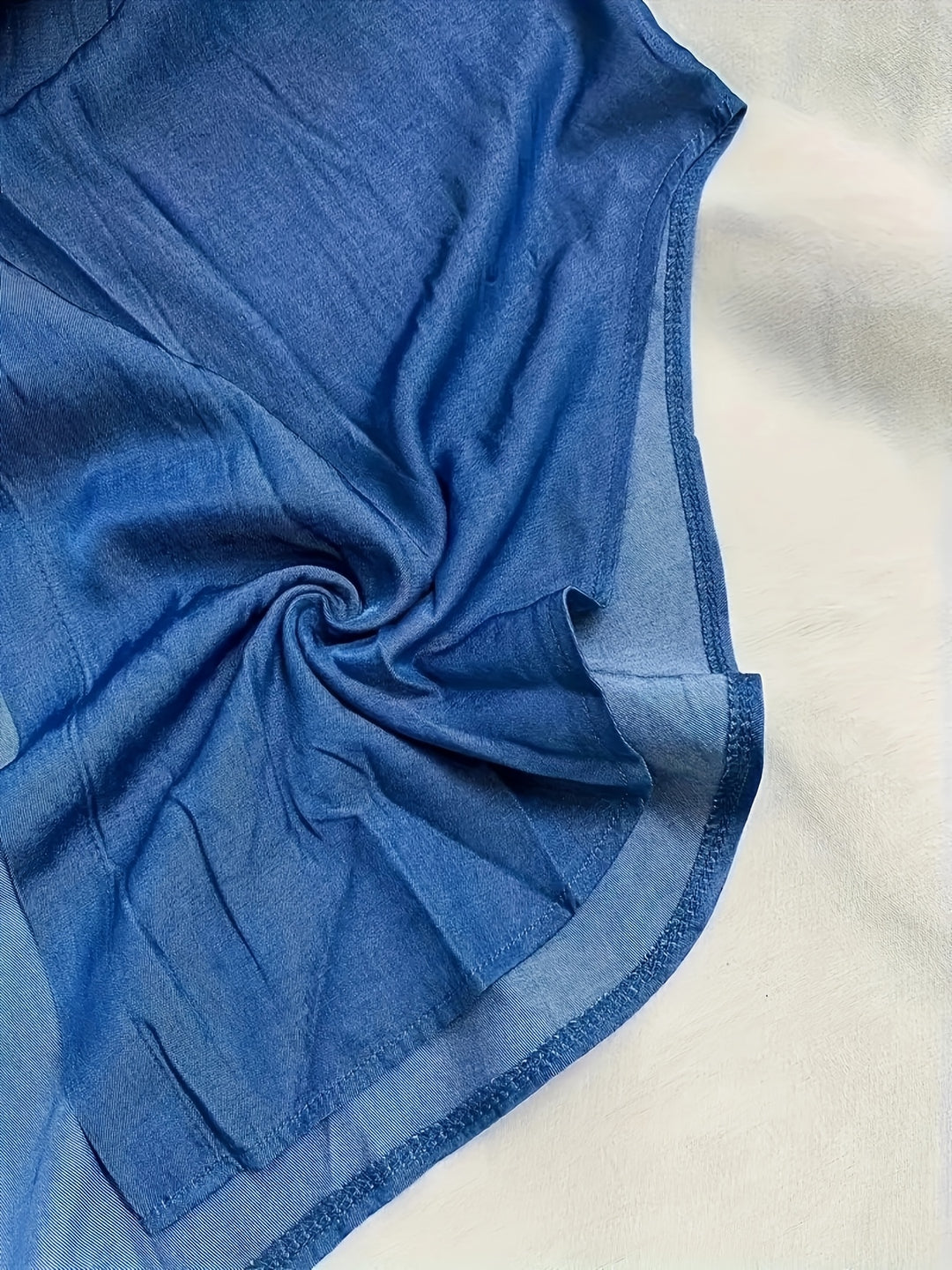 Women's Button Collar Slit Cover-Up Dress