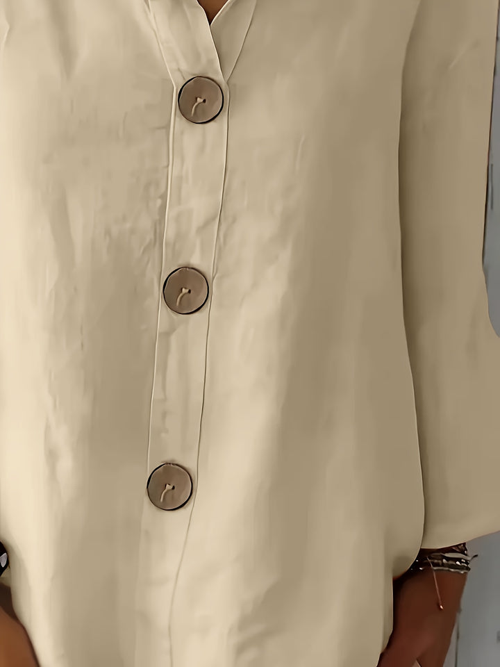 Ana | Casual Shirt with Decorative Button