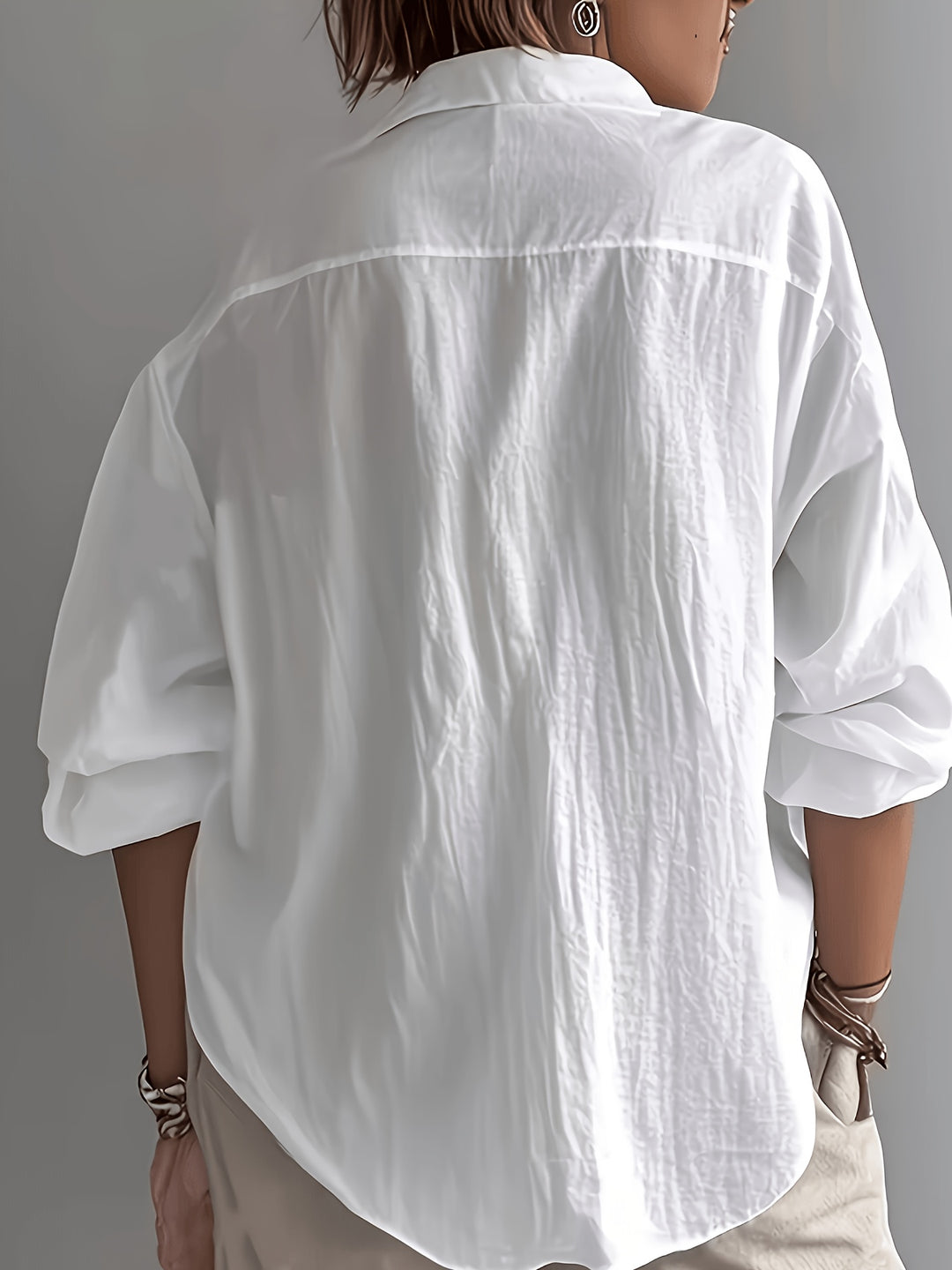 Bea | Loose Long Sleeve Button-Up Blouse