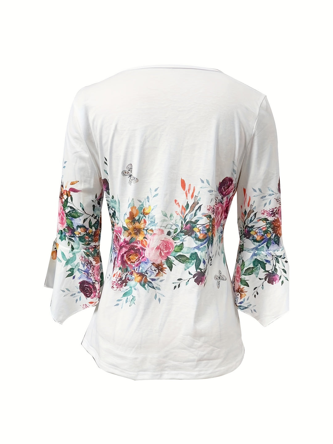 Ina | Floral Print Button Front Blouse